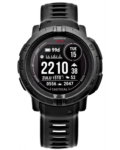 Смарт часовник Garmin - Instinct 2 Solar Tactical, 45mm, черен - 1
